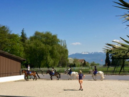 horseriding lesson for kids on ponys at the begnins riding school